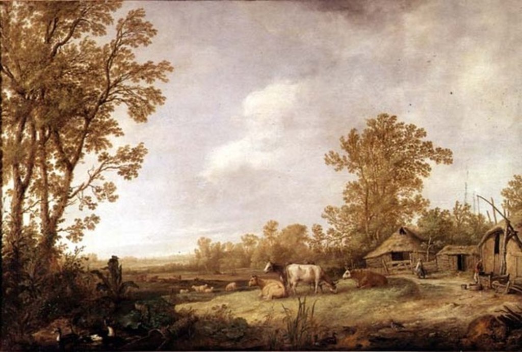 Detail of Farmyard Scene by Aelbert Cuyp