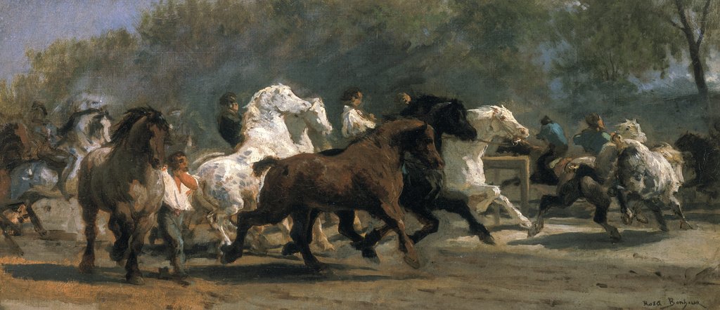 Detail of Study for the Horsemarket, 1852-54 by Rosa Bonheur