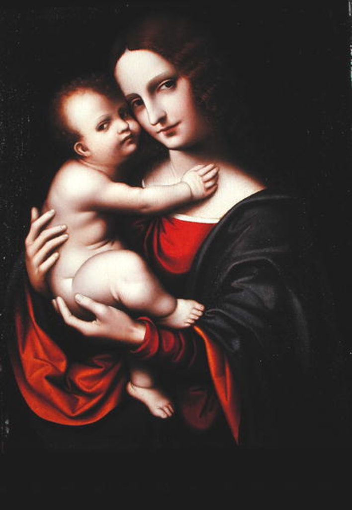 Detail of Madonna and Child by Giovanni Pietro Rizzoli Giampietrino