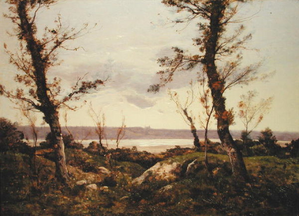 Detail of The Estuary, 1895 by Henri-Joseph Harpignies