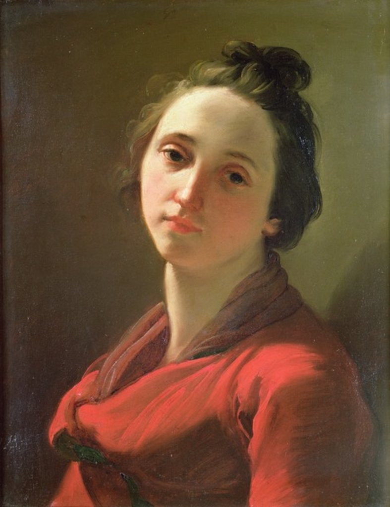 Detail of Portrait of Giovanna Spisani, the artist's wife by Gaetano Gandolfi