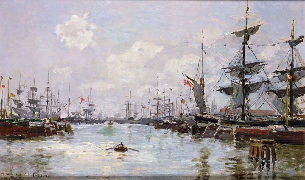 Detail of The Port by Edmond Petitjean