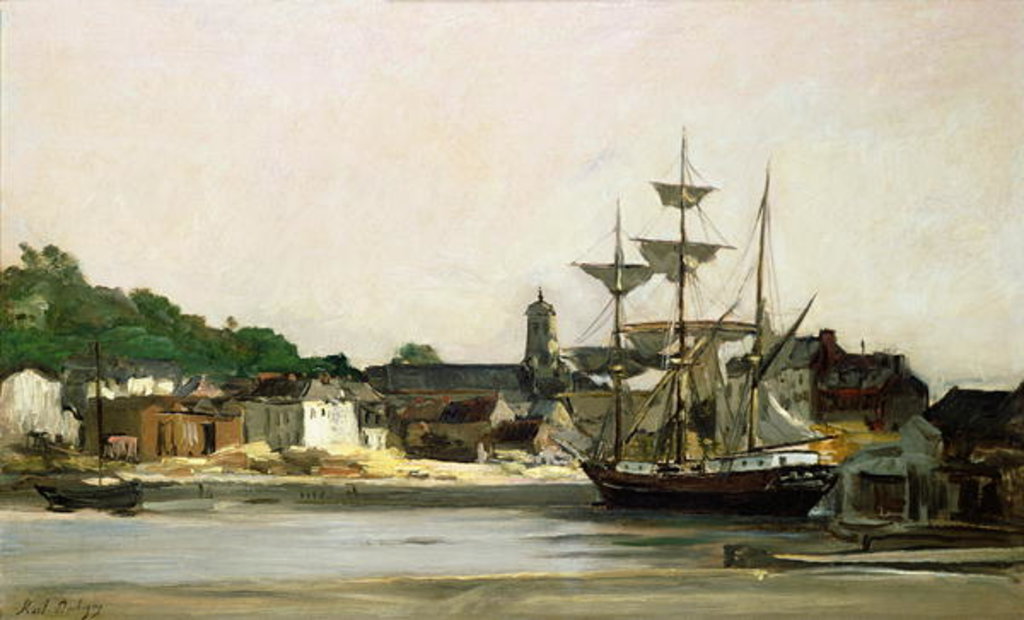 Detail of The Harbour at Honfleur by Karl Pierre Daubigny
