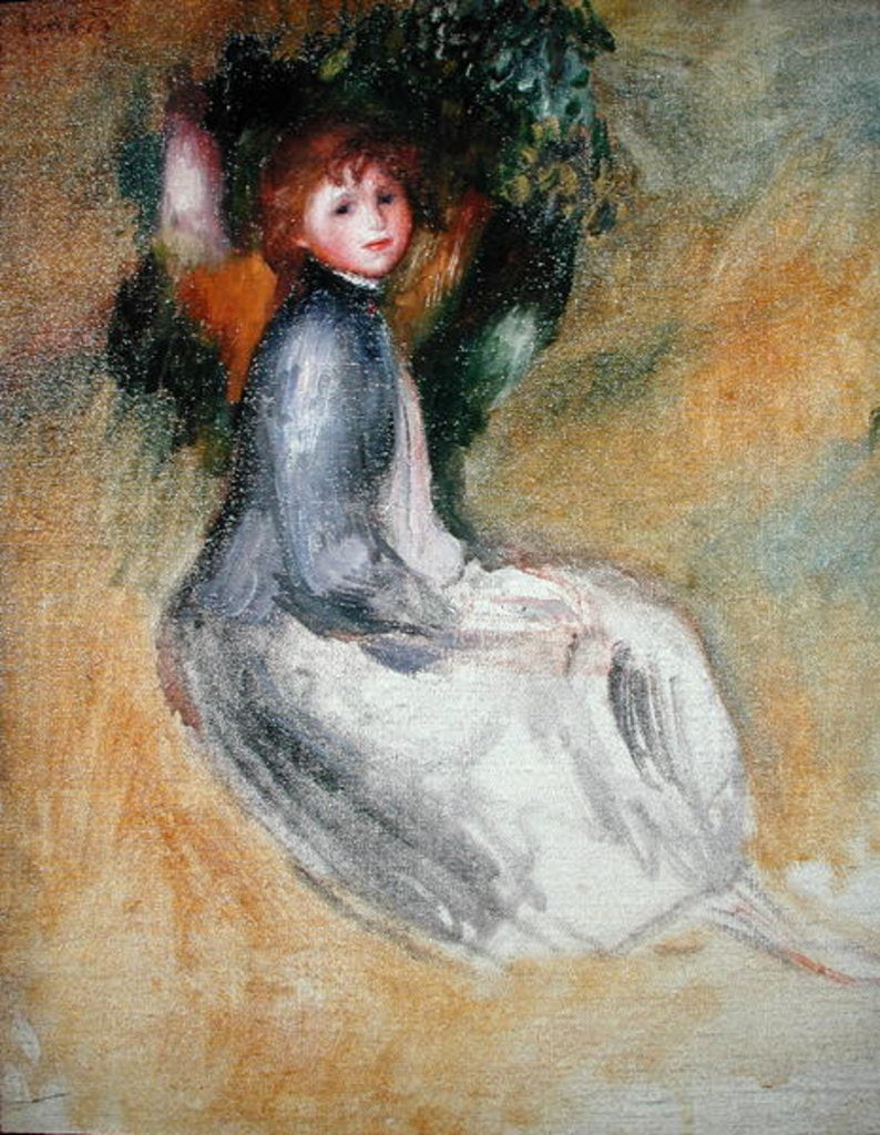 Detail of Young Girl Seated, 1885 by Pierre Auguste Renoir