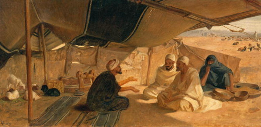 Detail of Arabs in the Desert, 1871 by Frederick Goodall