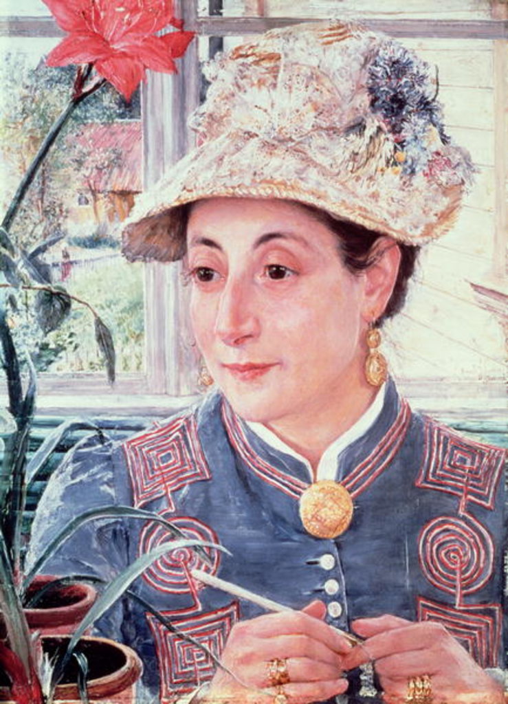 Detail of Jeanette Rubenson, 1883 by Ernst Josephson