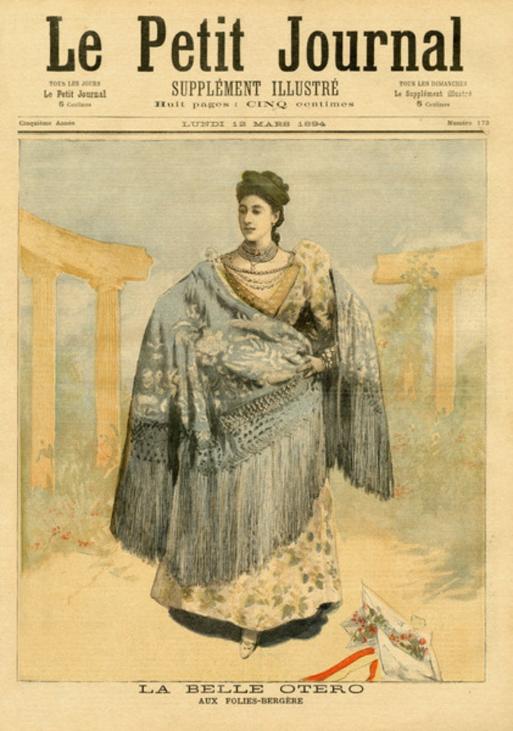 Detail of La Belle Otero at the Folies-Bergere by French School