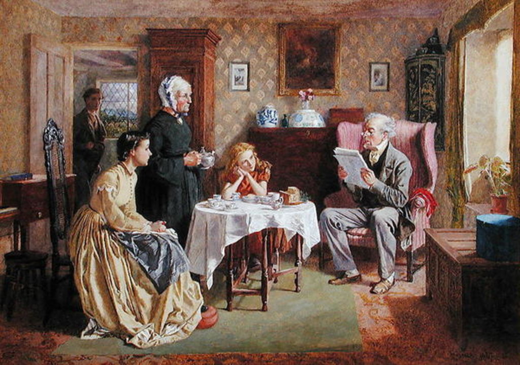 Detail of News from the War, 1867 by Charles Green