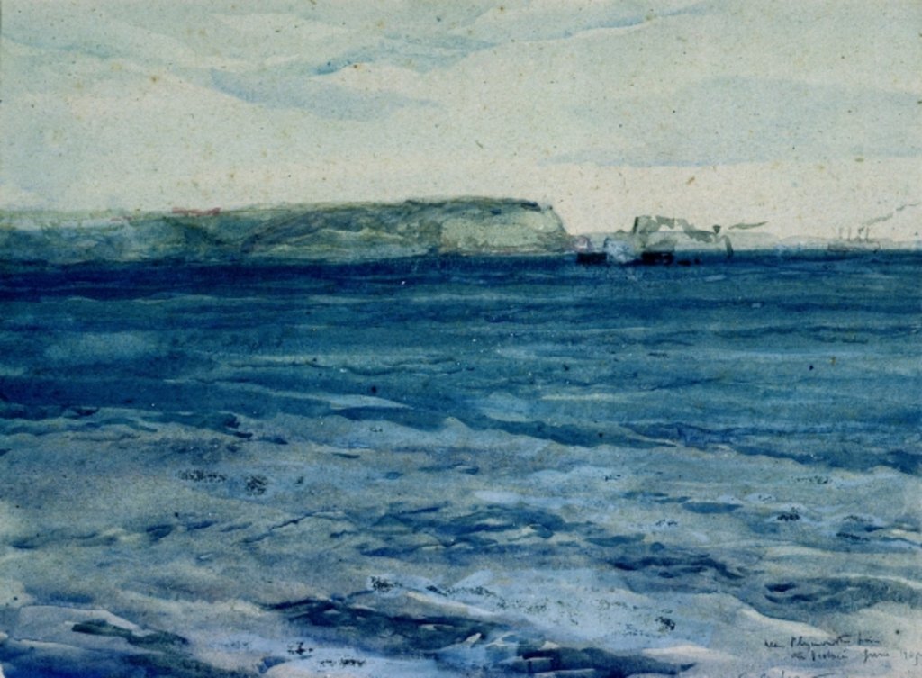 Detail of The Blue Waters of Plymouth, 19th by William Collins