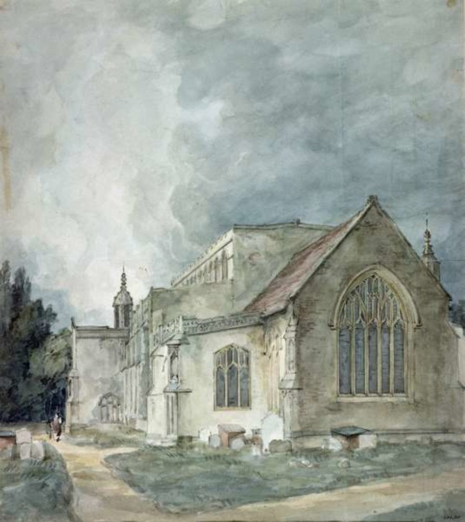 Detail of East Bergholt Church, c.1805-11 by John Constable