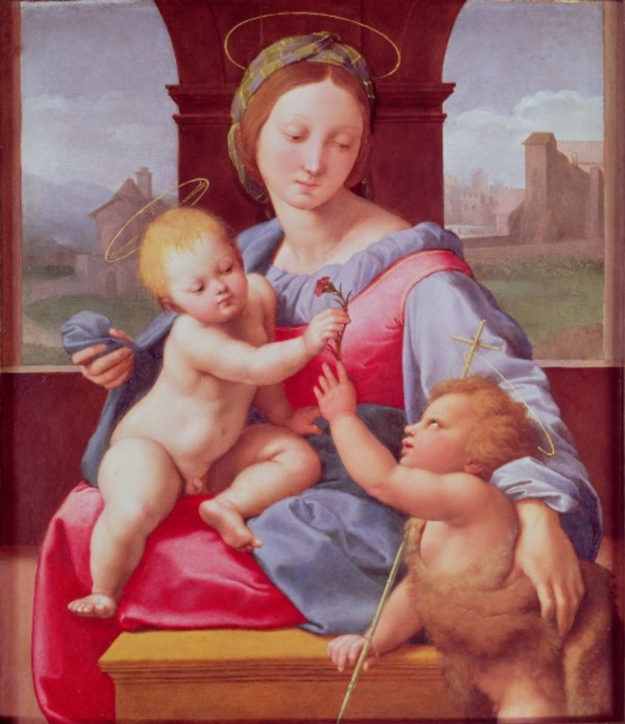 Detail of The Madonna and Child with the Infant Baptist, c.1510-11 by Raphael