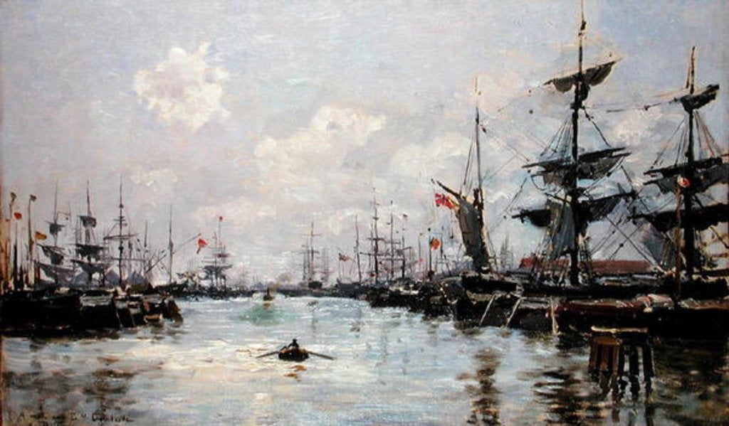 Detail of The Port by Edmond Petitjean