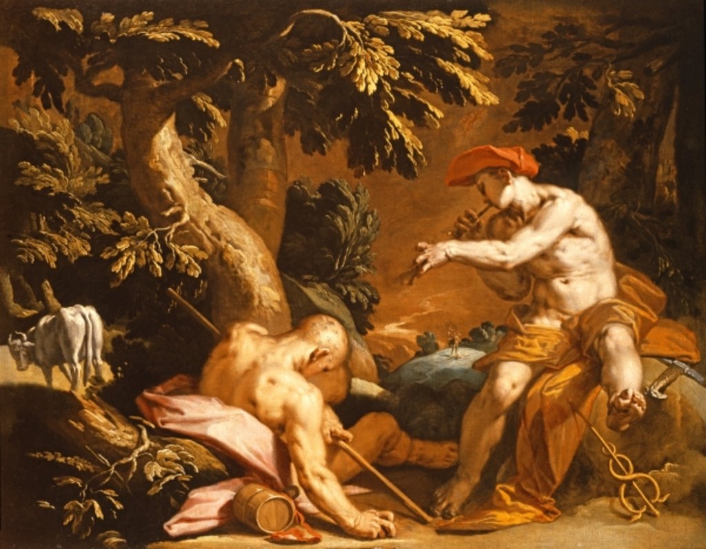 Detail of Mercury and Argus by Abraham Bloemaert
