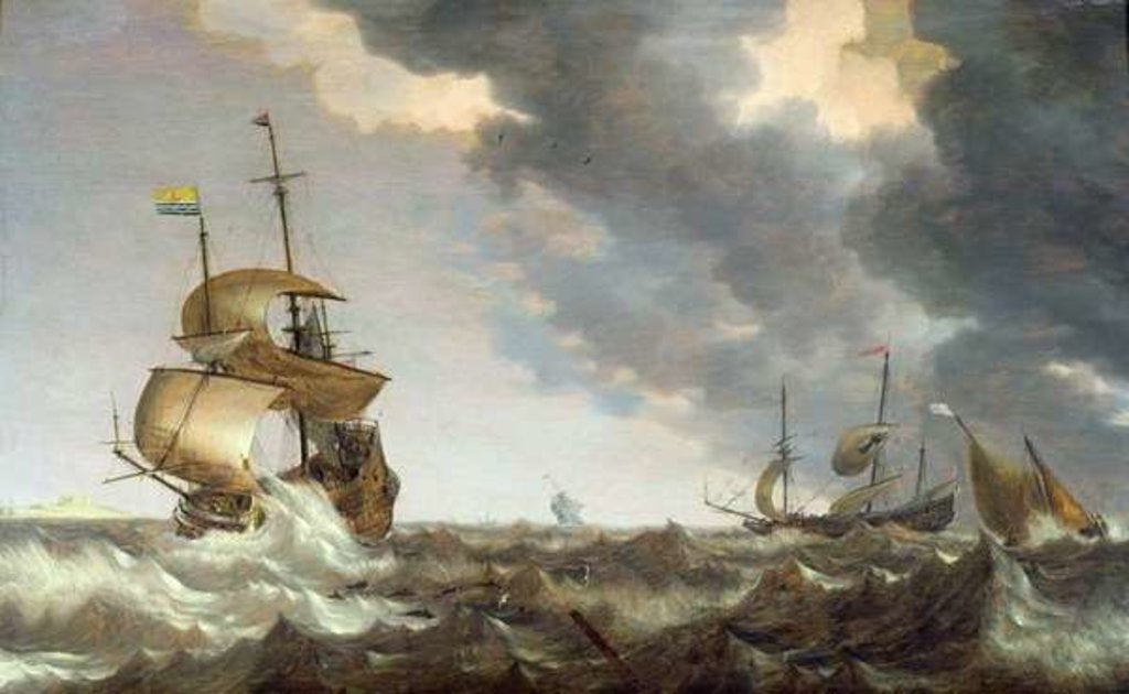 Detail of Storm at Sea by Bonaventura Peeters