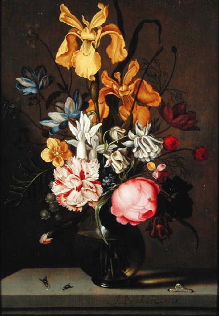 Detail of A Vase of Flowers, 1635 by Ambrosius the Younger Bosschaert