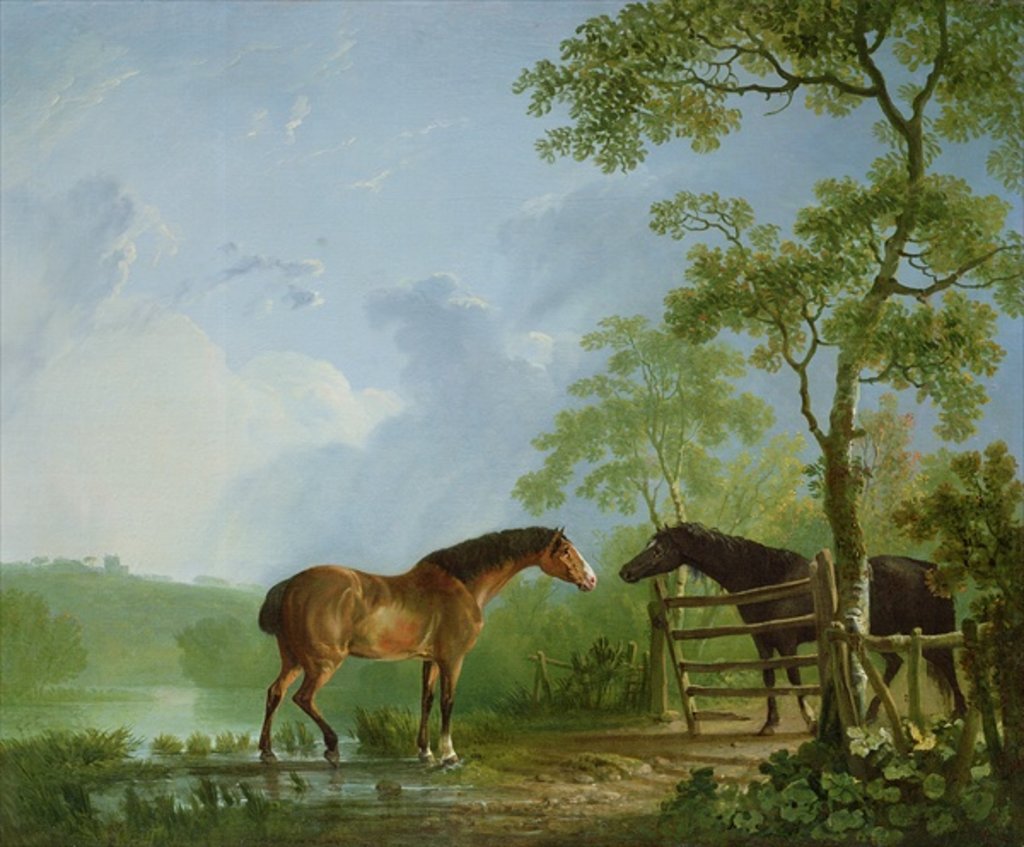 Detail of Mare and Stallion in a Landscape by Sawrey Gilpin