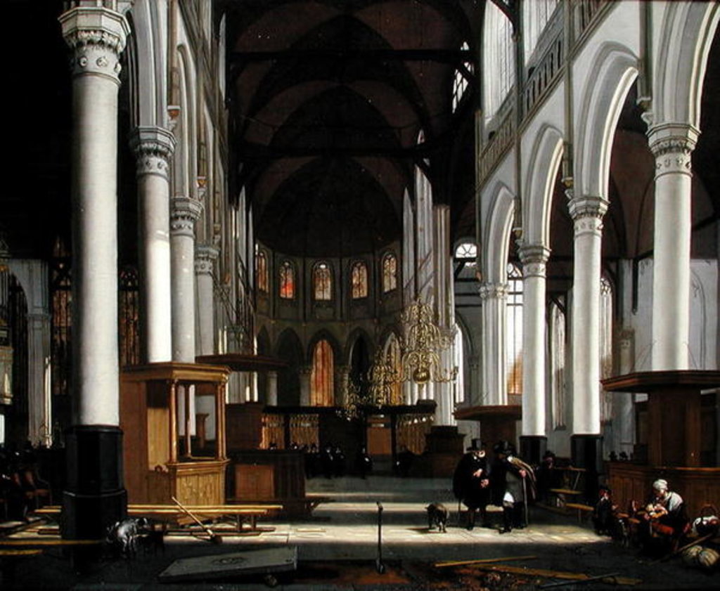 Detail of Church Interior by Emanuel de Witte