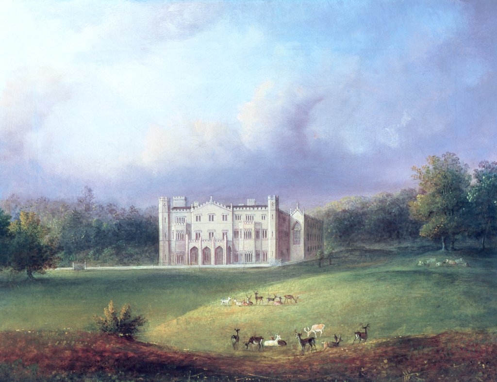 Detail of Two Views of Apley Priory by English School