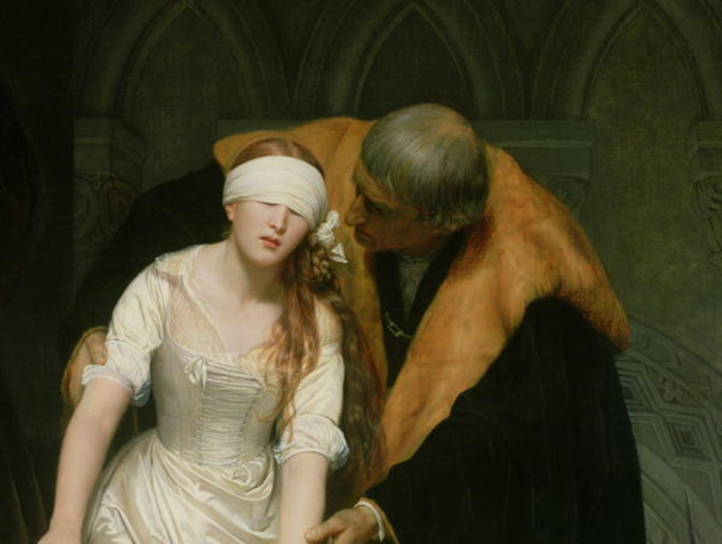 Detail of The Execution of Lady Jane Grey, detail, 1833 by Hippolyte Delaroche