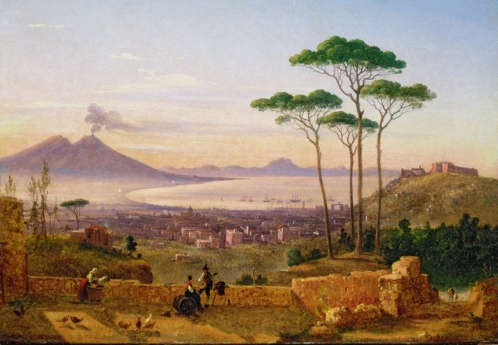 Detail of Bay of Naples by Andrea da Crescio