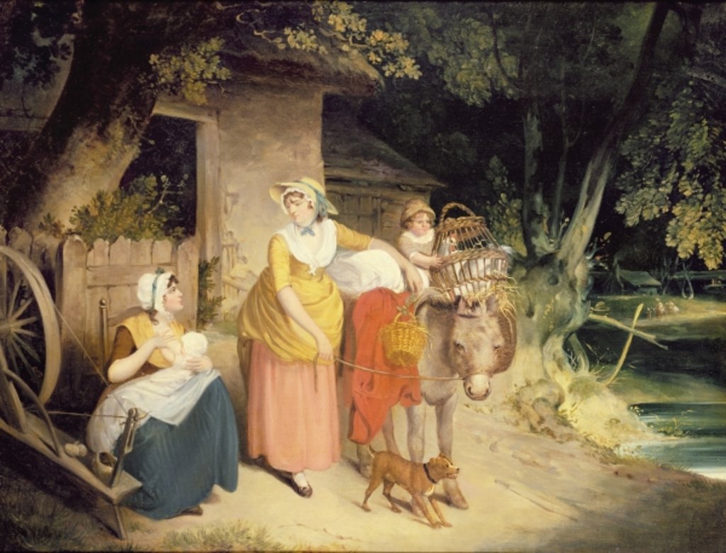 Detail of Outside the Cottage Door by Francis Wheatley