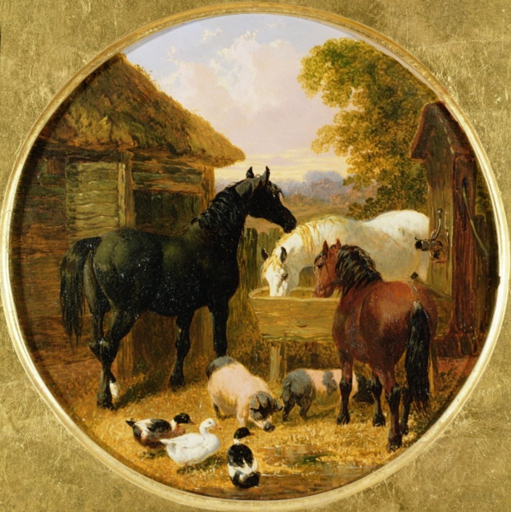 Detail of Farmyard Scene by John Frederick Herring Jnr
