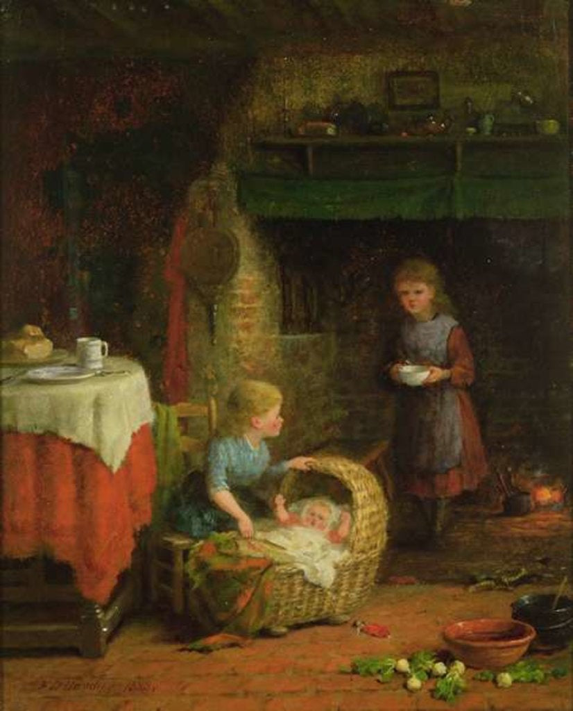 Detail of Rock-a-Bye Baby by Frederick Daniel Hardy