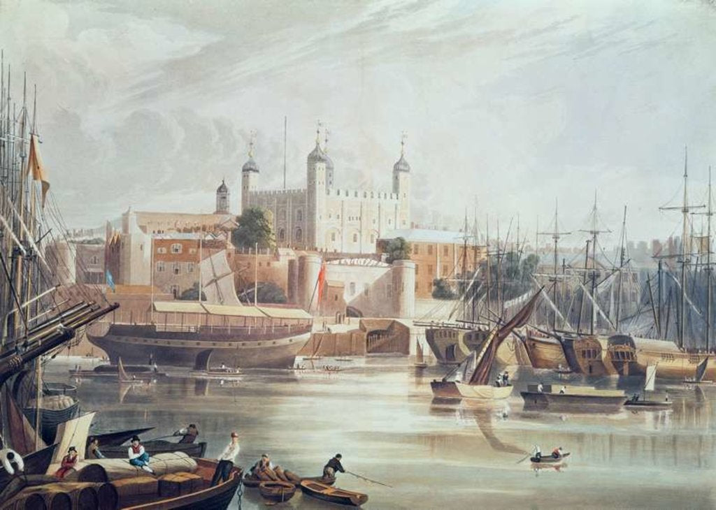 Detail of View of the Tower of London by John (after) Gendall