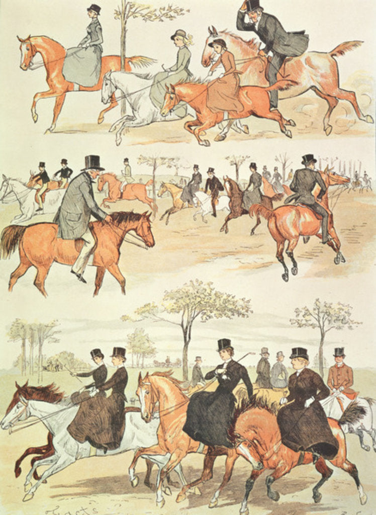 Detail of Riding Side-saddle by Randolph Caldecott