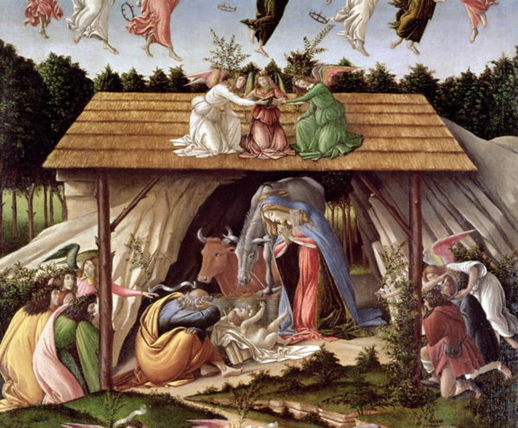 Detail of Mystic Nativity, detail, 1500 by Sandro Botticelli