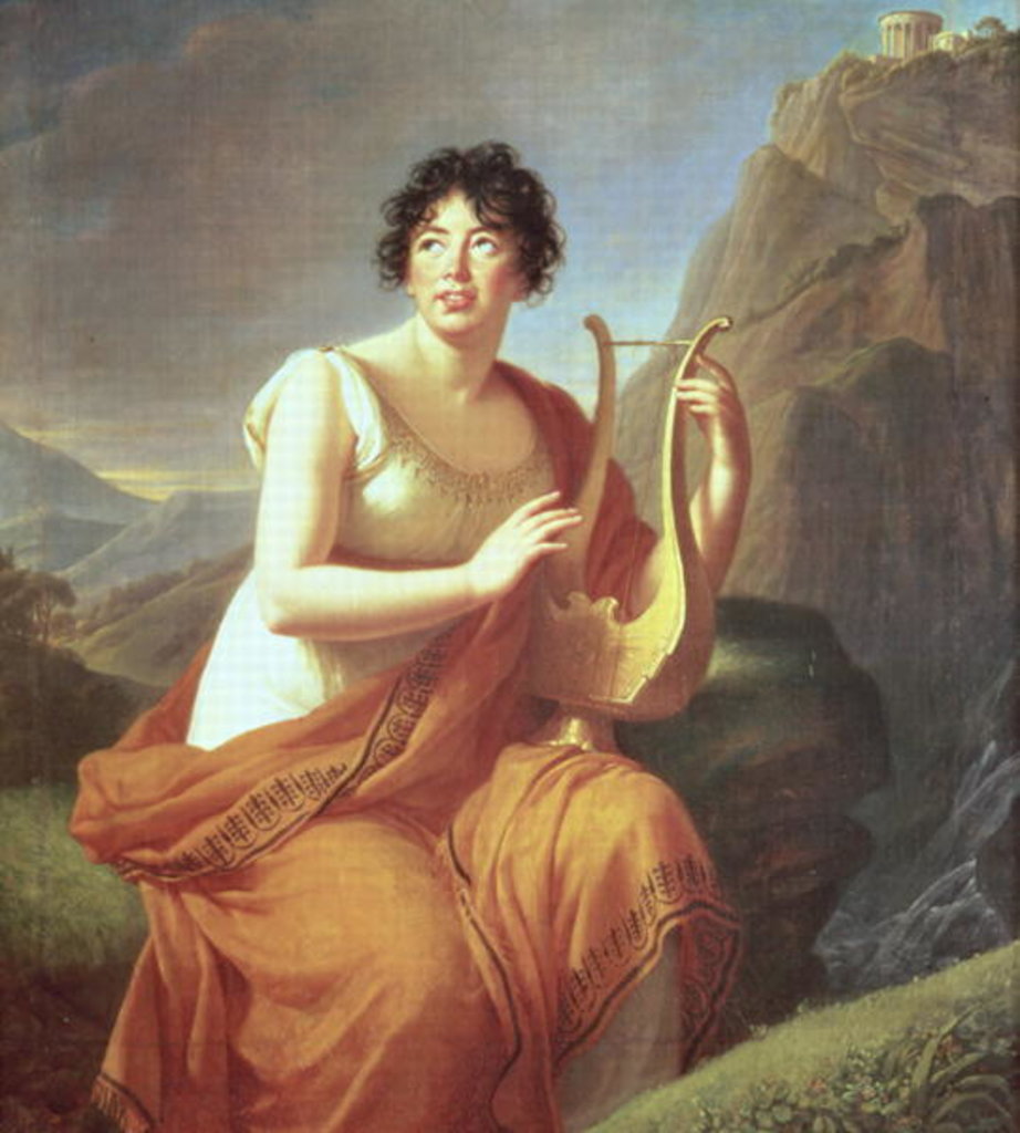 Detail of Madame de Stael as Corinne, 1809 by Elisabeth Louise Vigee-Lebrun
