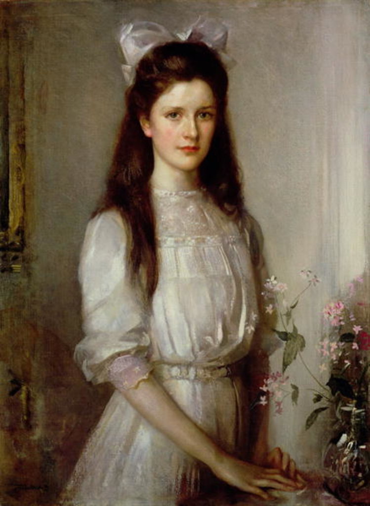 Detail of Miss Christian Elspeth Mallock by Edward Arthur Walton