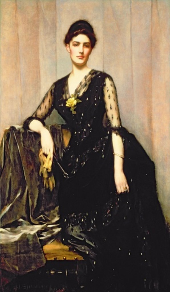 Detail of Portrait of Mrs. Agnes Williamson by James Jebusa Shannon