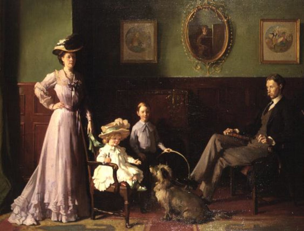 Detail of Group portrait of the family of George Swinton by William Orpen