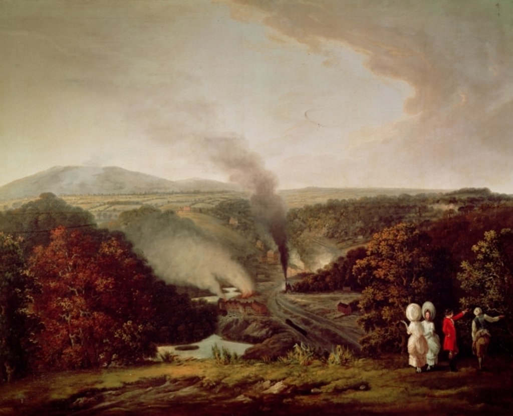 Detail of Afternoon view of Coalbrookdale, 1777 by William Williams