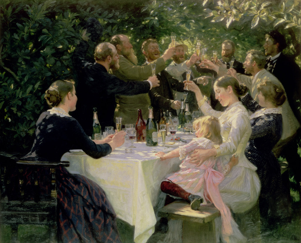 Detail of Hip Hip Hurrah! Artists' Party at Skagen, 1888 by Peder Severin Kroyer