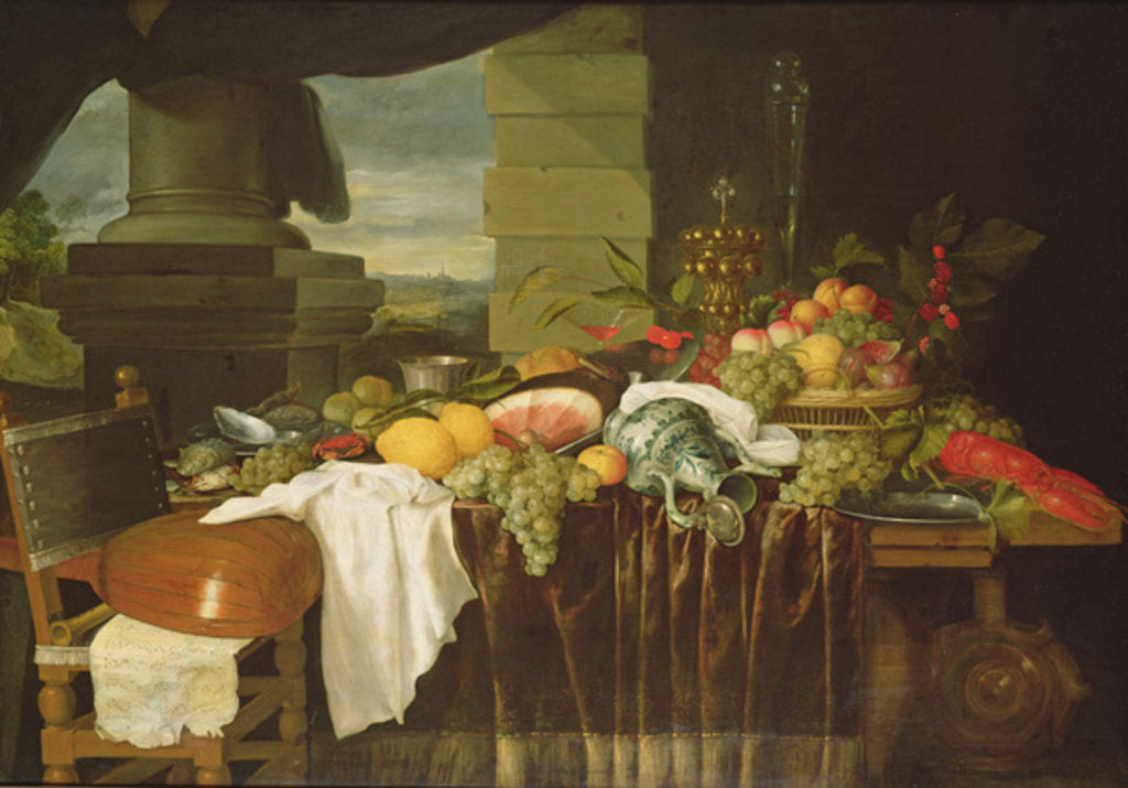 Detail of Banquet Still Life by Andries Benedetti