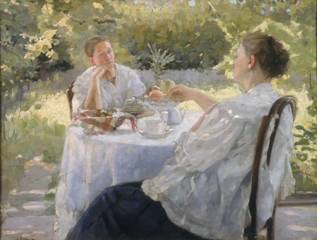Detail of In the Garden, 1911 by Lukjan Vasilievich Popov