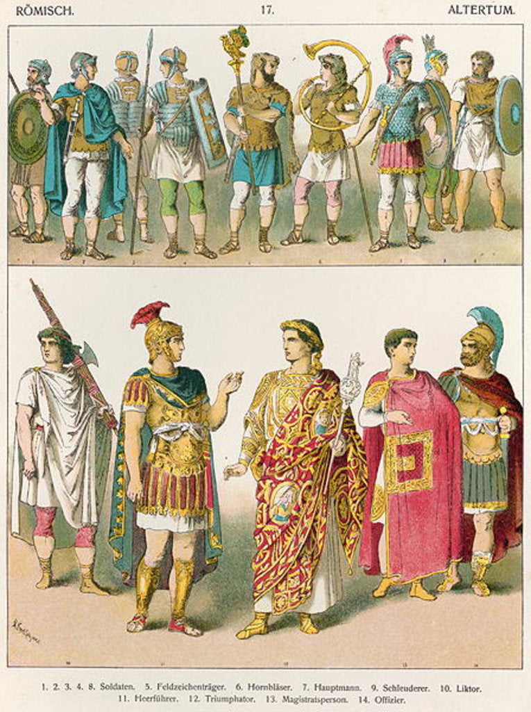 Detail of Roman Military Dress by Albert Kretschmer