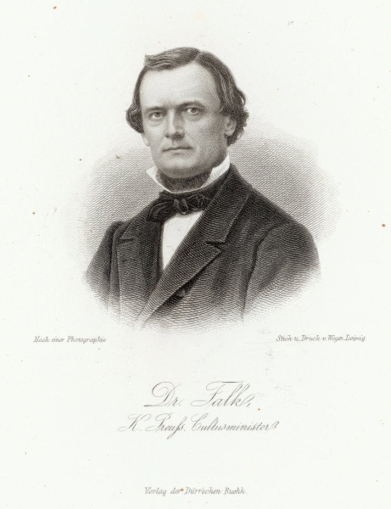Detail of Dr Adalbert Falk in the 'Allgemeine Moden-Zeitung', Leipzig, 1872 by German School