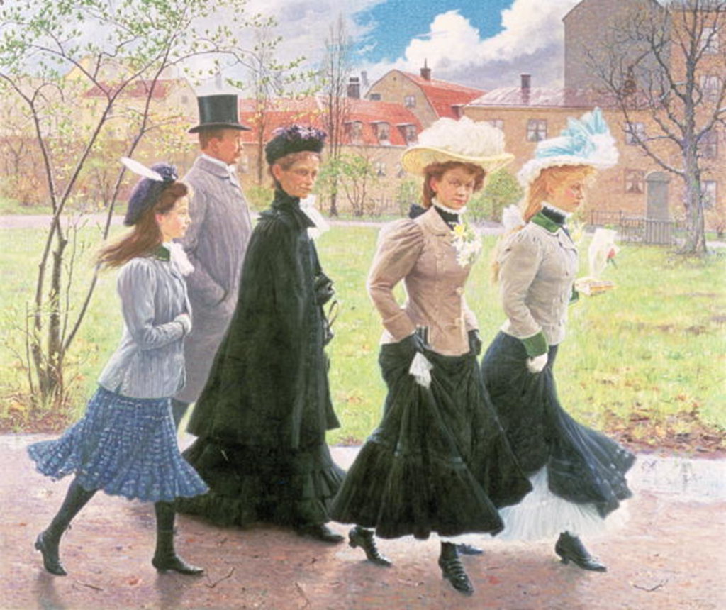 Detail of Female pupils for Confirmation by Tryggelin