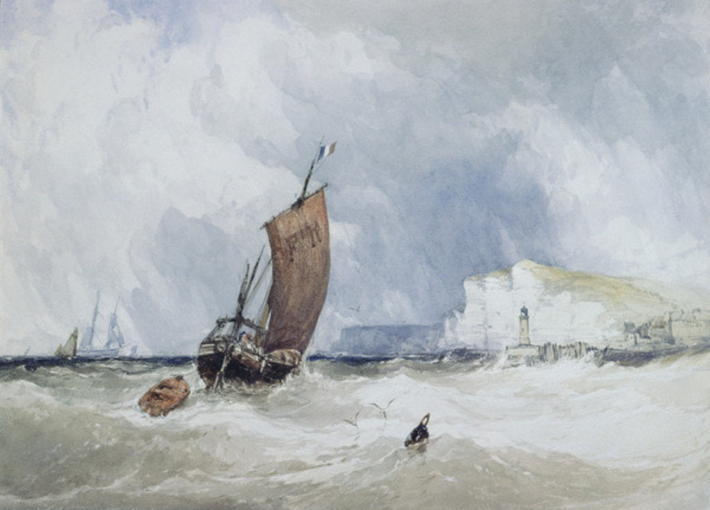 Detail of The Pilot Boat off Fecamp, Normandy by Charles Bentley
