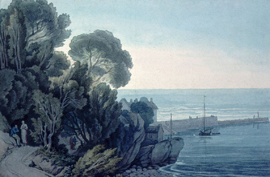 Detail of Lynmouth, Devon by John White Abbott