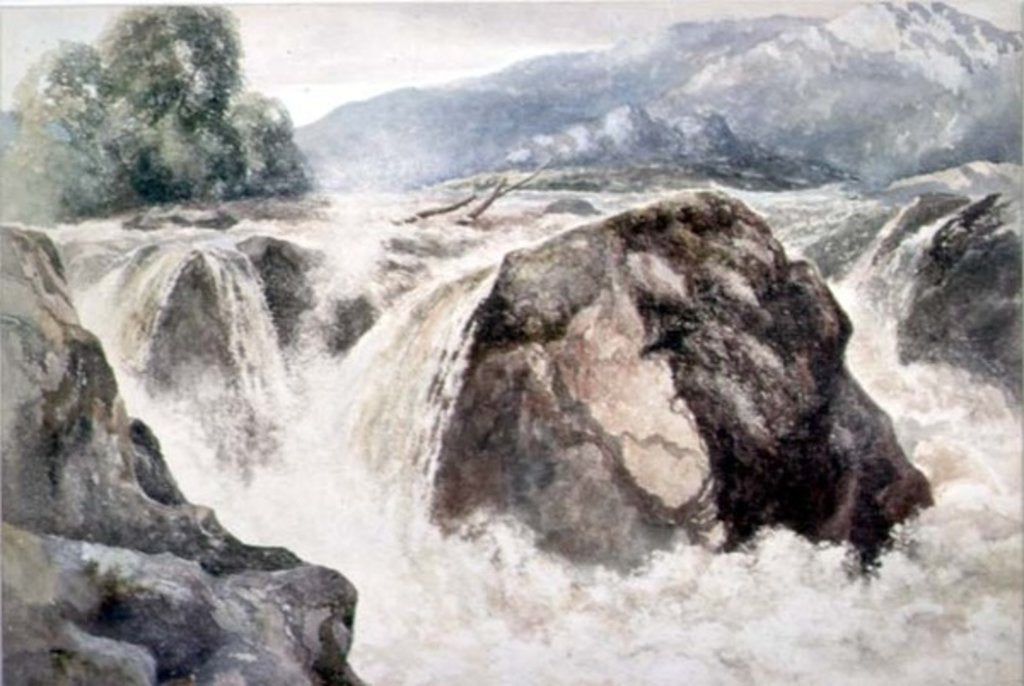 Detail of A Waterfall by Sheldon Burrows Adams