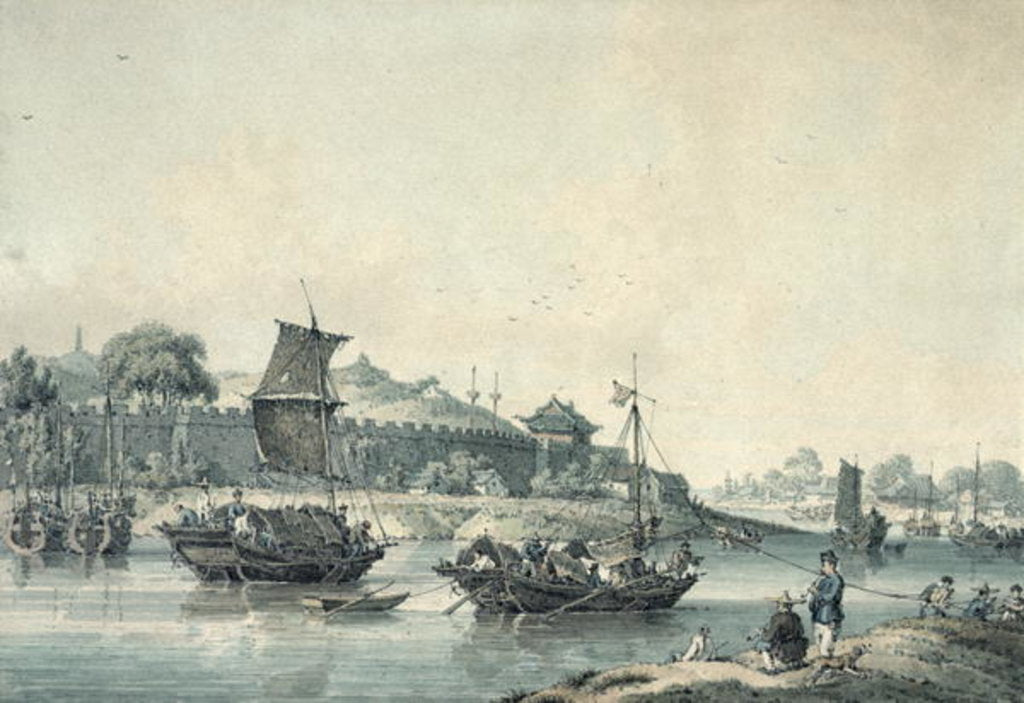 Detail of On one of the rivers of China by William Alexander