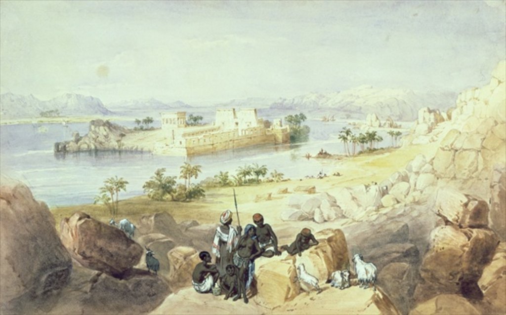Detail of The Island of Philae, looking down the River Nile by William Henry Bartlett