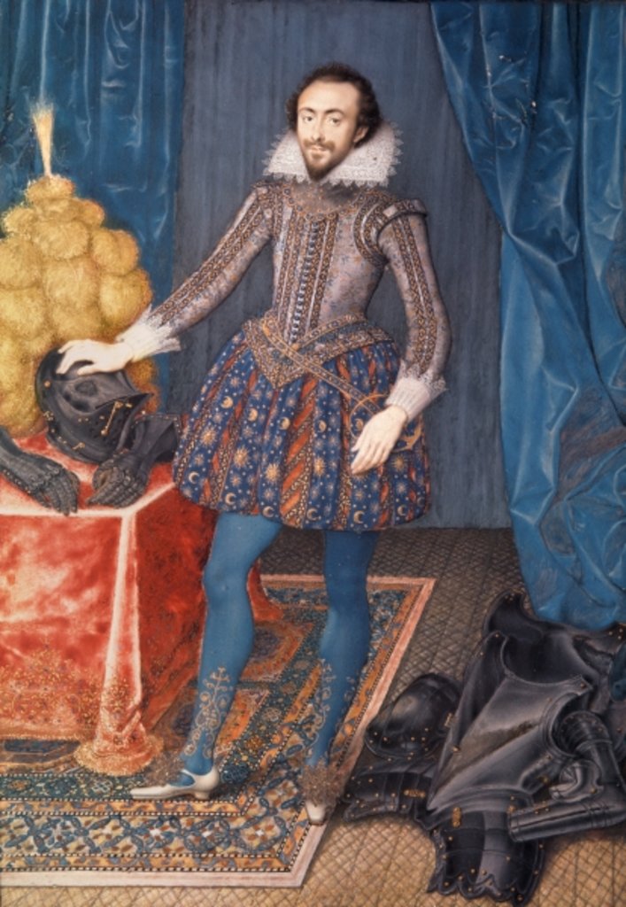 Detail of Portrait of Richard Sackville, 3rd Earl of Dorset, 1616 by Isaac Oliver