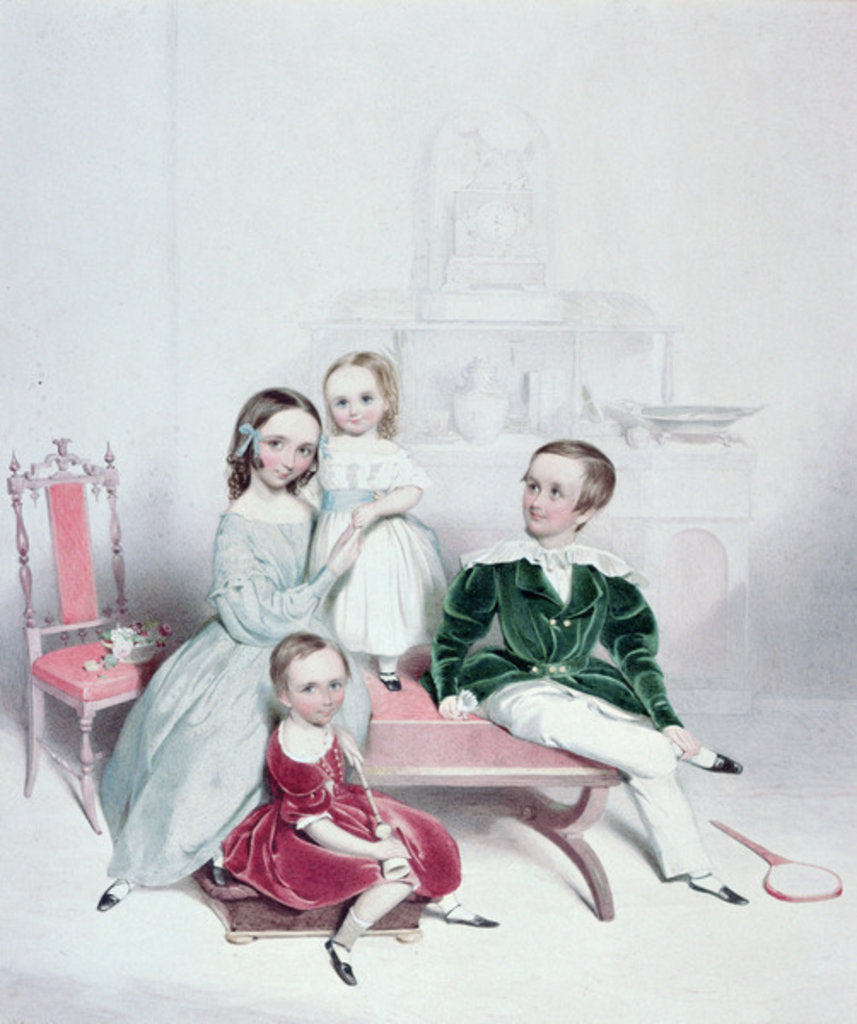 Detail of A Group of Children, 19th century; by William Booth