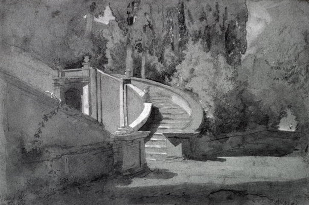 Detail of Villa d'Este, Tivoli by Hercules Brabazon Brabazon