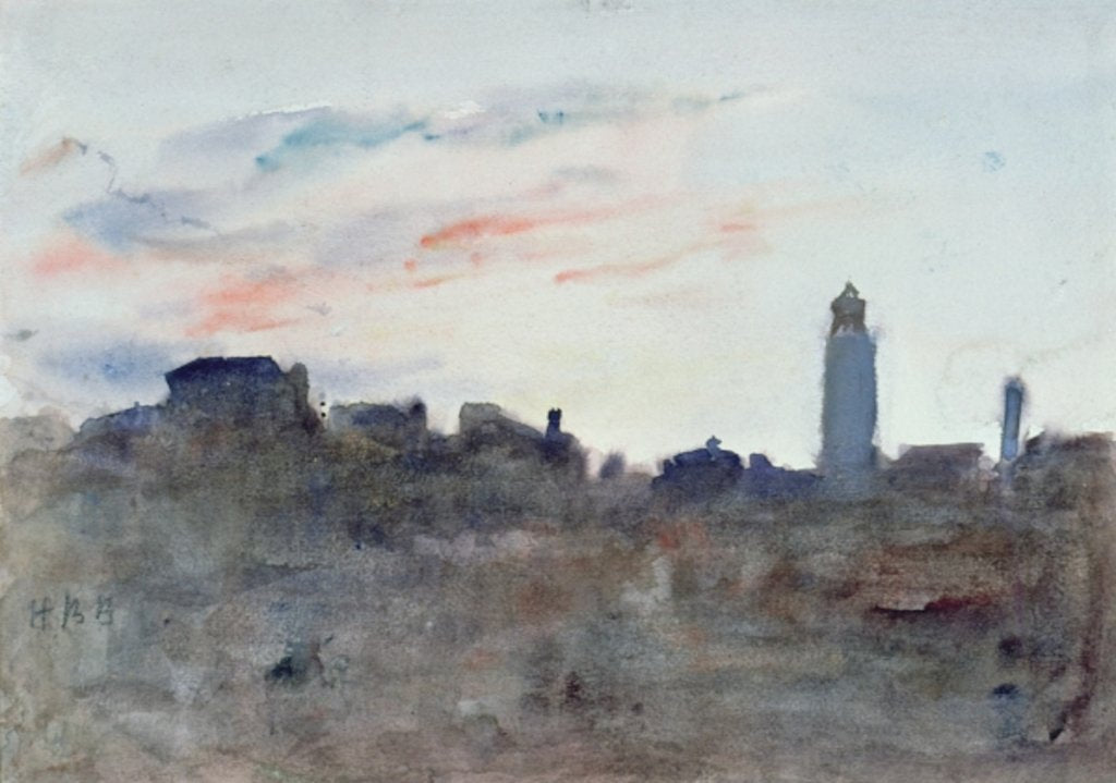 Detail of After Sunset, View from the Artist's Window in Morpeth Terrace by Hercules Brabazon Brabazon